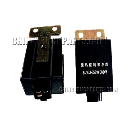 1-Dongfeng Tianlong Lorry Truck Preheat Controller Assembly-37Z63J-35510
